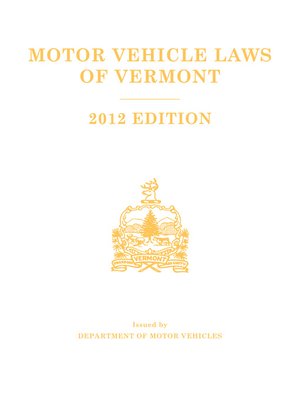 cover image of Motor Vehicle Laws of Vermont